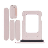 Knapper og SIM-kortholder for iPhone 15 og 15 Plus - rosa