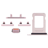 Knapper og SIM-kortholder for iPhone 15 og 15 Plus - rosa