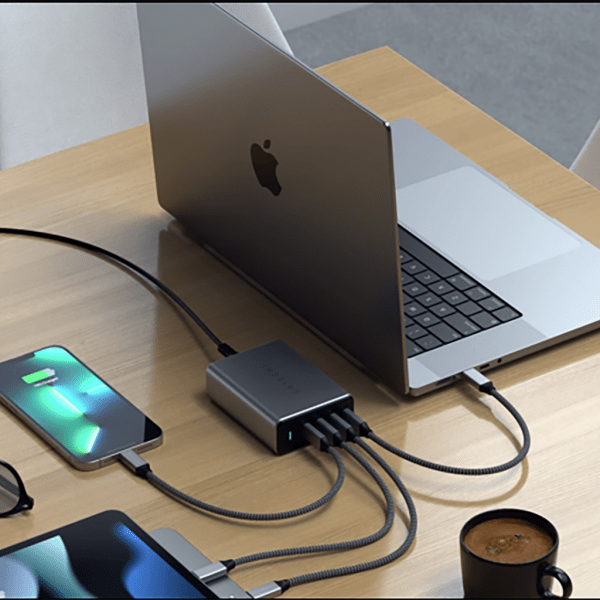 Satechi 165W GaN PD charger with 4 USB-C outlets