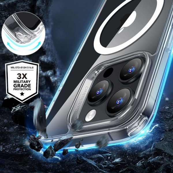ESR iPhone 16 Pro Deksel og Skjermbeskytter Classic Hybrid MagSafe Set Transparent