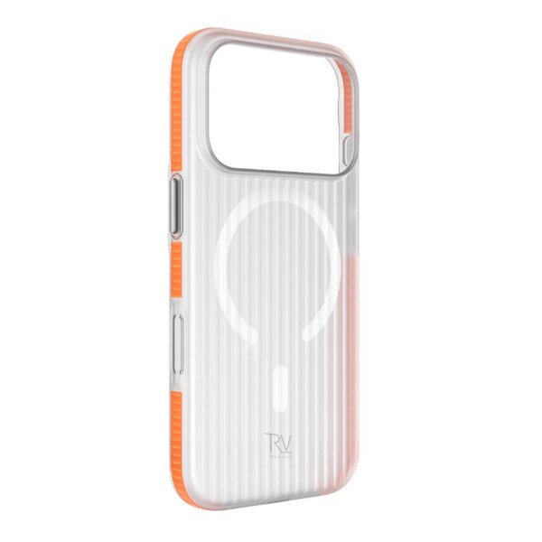 Rvelon iPhone 17 Pro Deksel Korrugerte MagSafe Oransje