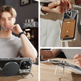 ESR iPhone 16 Pro Deksel og Skjermbeskytter Classic Hybrid Kickstand MagSafe Set Transparent