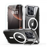 ESR iPhone 16 Pro Max Deksel og Skjermbeskytter Classic Hybrid Kickstand MagSafe Set Transparent