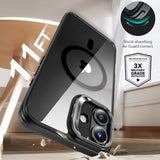 ESR iPhone 16 Deksel og Skjermbeskytter Classic Hybrid Kickstand MagSafe Set Svart Transparent