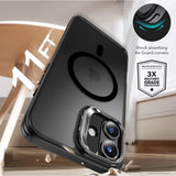 ESR iPhone 16 Deksel og Skjermbeskytter Classic Hybrid Kickstand MagSafe Set Frostet Svart