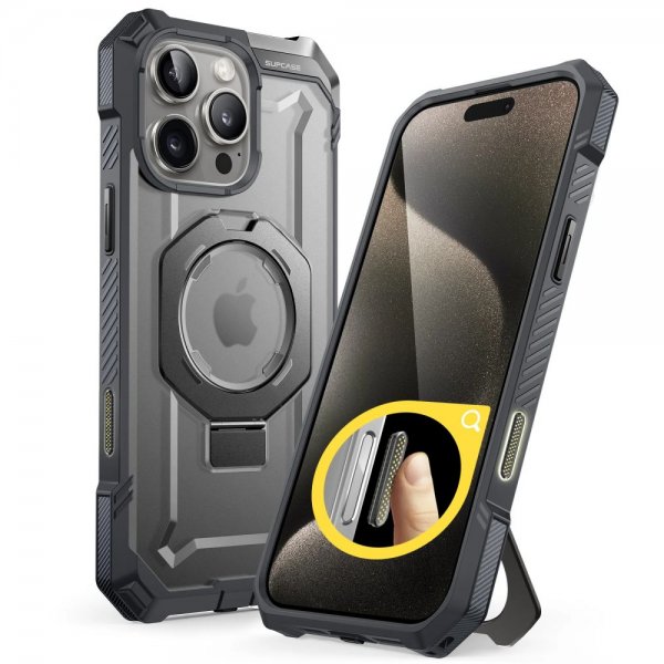 Supcase iPhone 16 Pro Deksel UB Grip MagSafe Grå