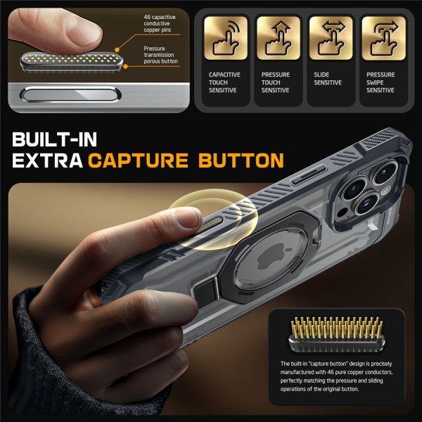 Supcase iPhone 16 Pro Deksel UB Grip MagSafe Grå