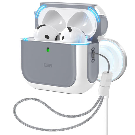 ESR AirPods 4/5 Deksel Orbit HaloLock Hvit