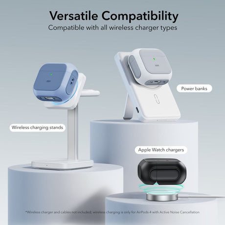 ESR AirPods 4/5 Deksel Orbit HaloLock Hvit
