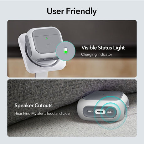 ESR AirPods 4/5 Deksel Orbit HaloLock Hvit