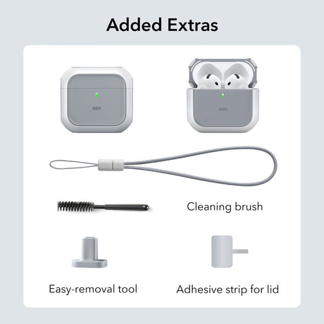 ESR AirPods 4/5 Deksel Orbit HaloLock Hvit