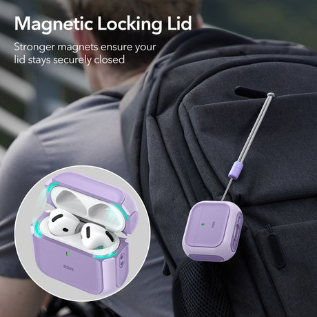 ESR AirPods 4/5 Deksel Orbit HaloLock Lilla