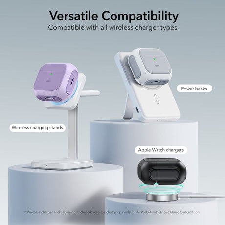 ESR AirPods 4/5 Deksel Orbit HaloLock Lilla
