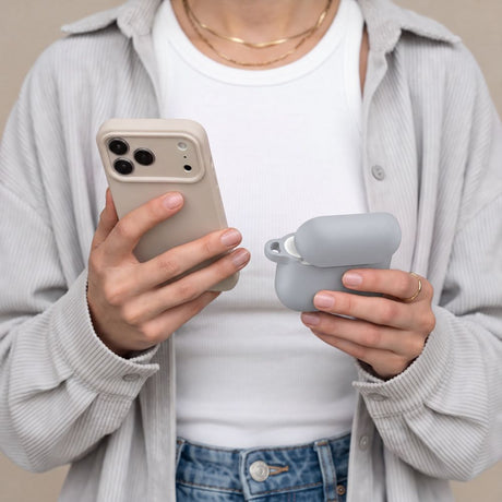 Tech-Protect AirPods 4 Deksel Silicone Hook Grå
