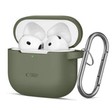 Tech-Protect AirPods 4 Deksel Silicone Hook Grønn