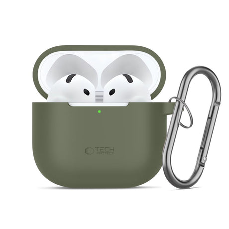 Tech-Protect AirPods 4 Deksel Silicone Hook Grønn