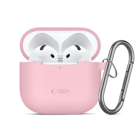 Tech-Protect AirPods 4 Deksel Silicone Hook Rosa