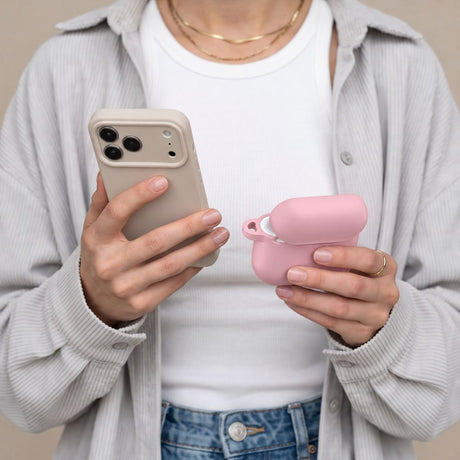 Tech-Protect AirPods 4 Deksel Silicone Hook Rosa