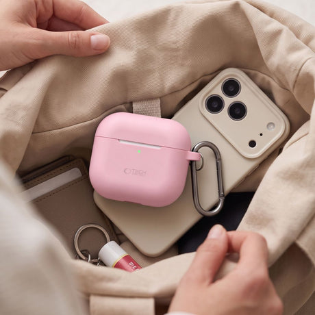 Tech-Protect AirPods 4 Deksel Silicone Hook Rosa