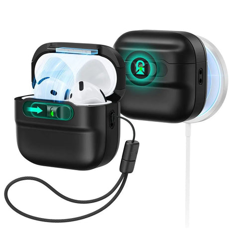 ESR AirPods 4/5 Deksel Pulse FlickLock HaloLock Svart