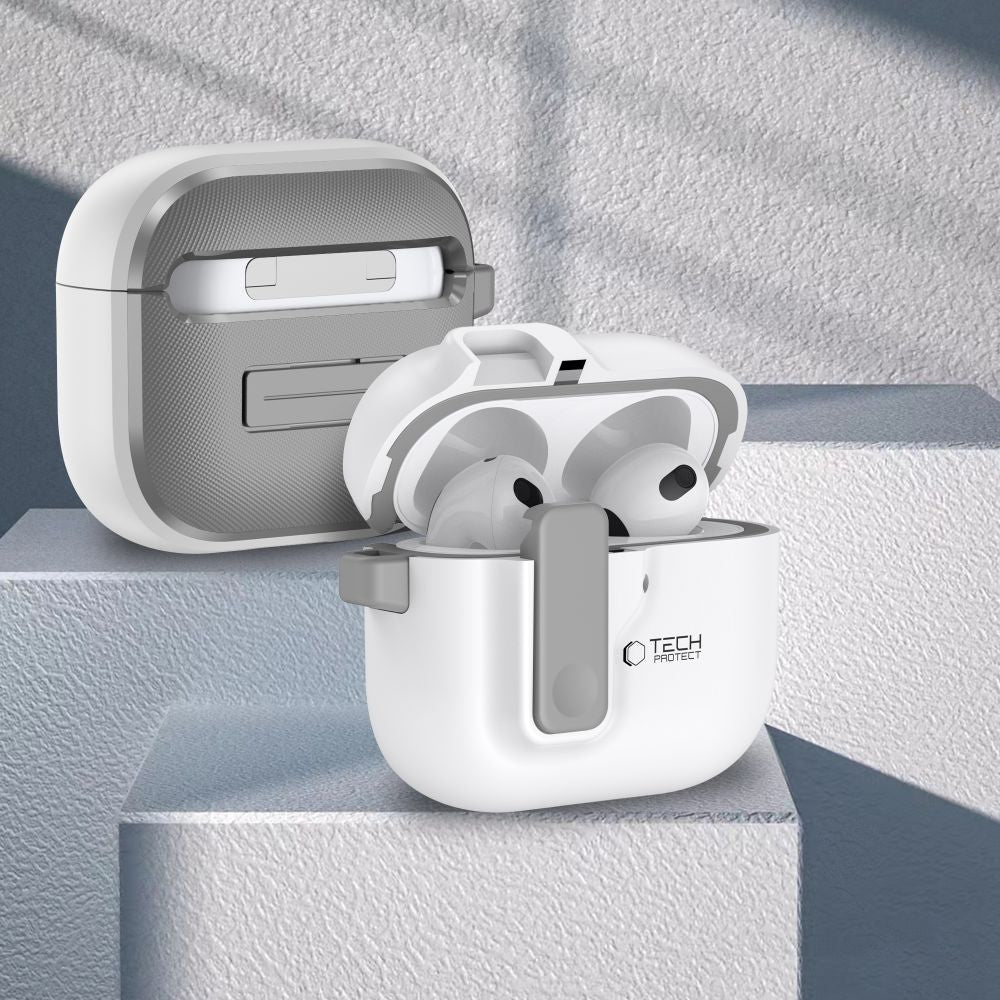 Tech-Protect AirPods 4 Deksel Slim Hook Hvit