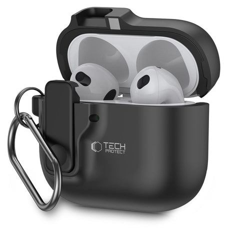 Tech-Protect AirPods 4 Deksel Slim Hook Svart