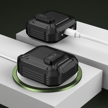 Tech-Protect AirPods 4 Deksel Carbonox Svart