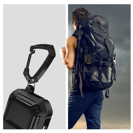 Tech-Protect AirPods 4 Deksel Carbonox Svart