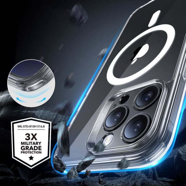 ESR iPhone 16 Pro Max Deksel og Skjermbeskytter Classic Hybrid Pro Set Transparent