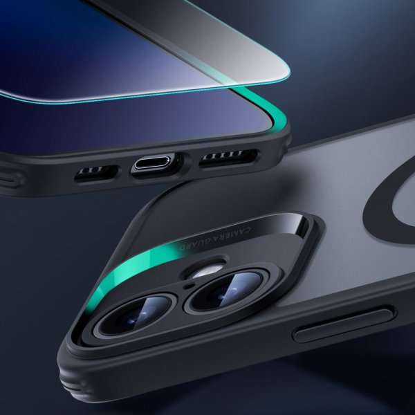 ESR iPhone 16 Deksel og Skjermbeskytter Classic Hybrid Pro Set Svart