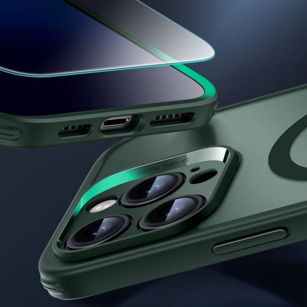 ESR iPhone 16 Pro Deksel og Skjermbeskytter Classic Hybrid Pro Set Grønn