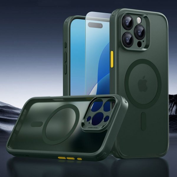 ESR iPhone 16 Pro Max Deksel og Skjermbeskytter Classic Hybrid Pro Set Grå