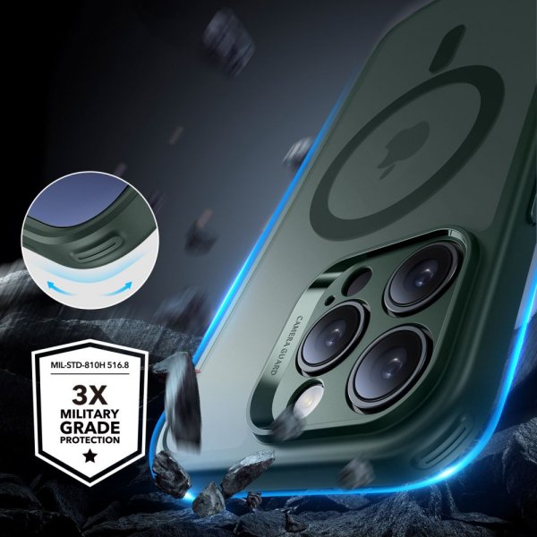 ESR iPhone 16 Pro Max Deksel og Skjermbeskytter Classic Hybrid Pro Set Grå