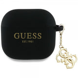 Guess AirPods 4 Deksel Classic Logo 4G Charm Svart