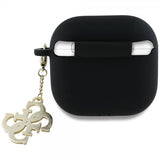 Guess AirPods 4 Deksel Classic Logo 4G Charm Svart