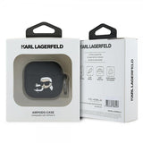 Karl Lagerfeld AirPods 4 Deksel Karl & Choupette 3D Svart
