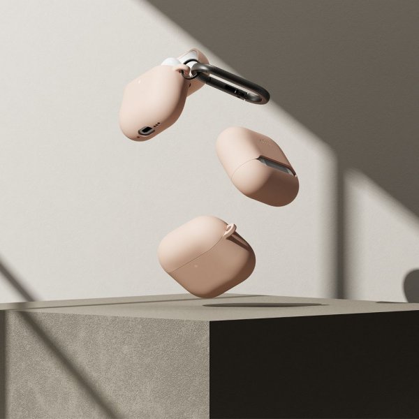 Ringke AirPods 4 Deksel Silikoni Pink Sand