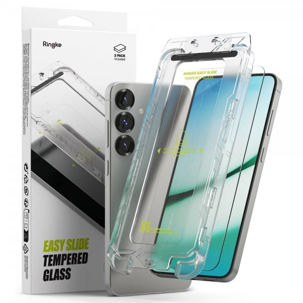 Ringke Samsung Galaxy S25 Skjermbeskytter Easy Slide 2-pakning