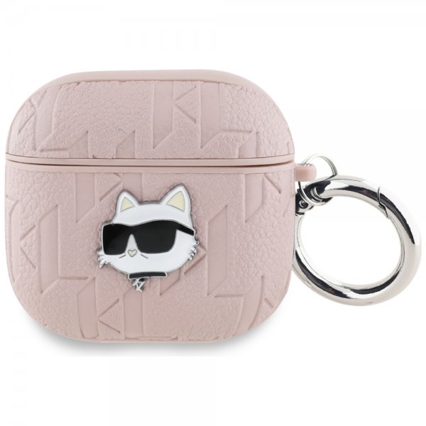 Karl Lagerfeld AirPods 4 Deksel Monogram Choupette Rosa