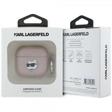 Karl Lagerfeld AirPods 4 Deksel Monogram Choupette Rosa