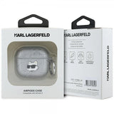 Karl Lagerfeld AirPods 4 Deksel Monogram Choupette Sølv