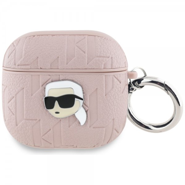 Karl Lagerfeld AirPods 4 Deksel Monogram Karl Rosa