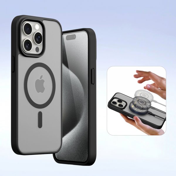 Dux Ducis iPhone 15 Pro Max Etui 2-in-1 Lawa Series MagSafe Svart