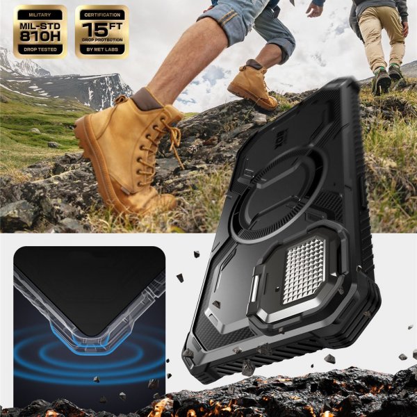 Supcase iPhone 16e/iPhone 17e Deksel ArmorBox MagSafe Svart