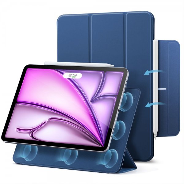 ESR iPad Pro 12.9 (gen 4/5/6)/iPad Air 13 (M2/M3) Etui Rebound Magnetic Blå
