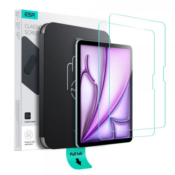 ESR iPad Air 11 (M2/M3) Skjermbeskytter UltraFit 2-pakning