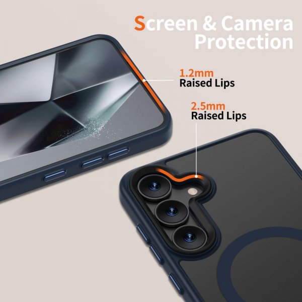 Tech-Protect Samsung Galaxy S25 Deksel MagMat MagSafe Matte Navy