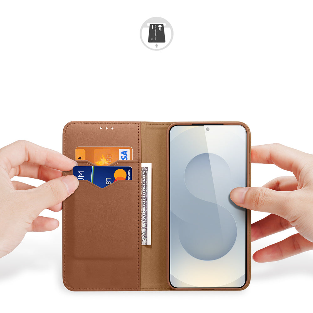 Dux Ducis Samsung Galaxy S25 Edge Etui Hivo Series Brun