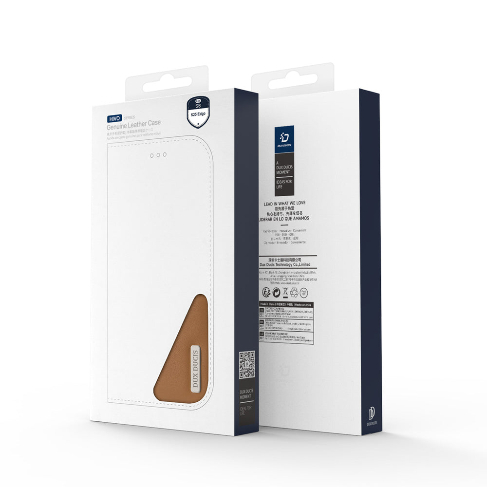 Dux Ducis Samsung Galaxy S25 Edge Etui Hivo Series Brun