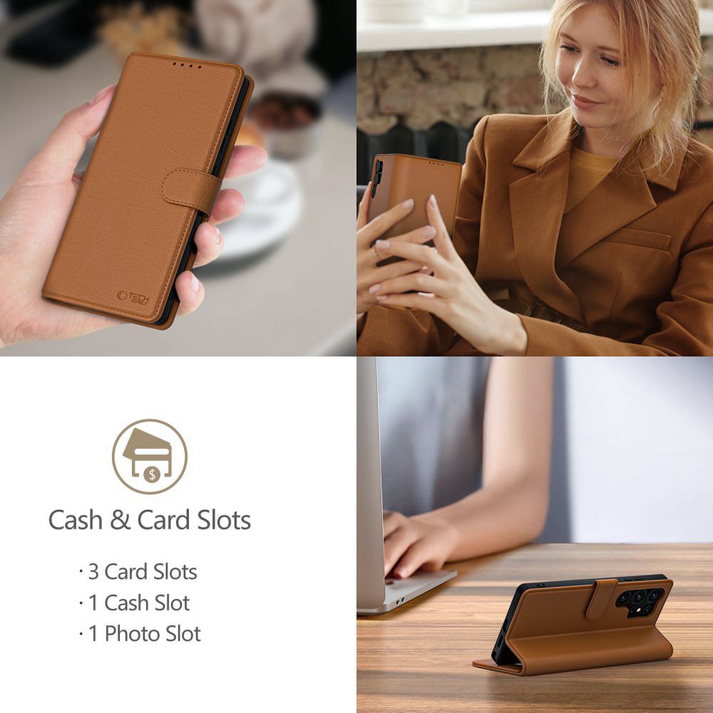 Tech-Protect iPhone 16e/iPhone 17e Etui Wallet Brun